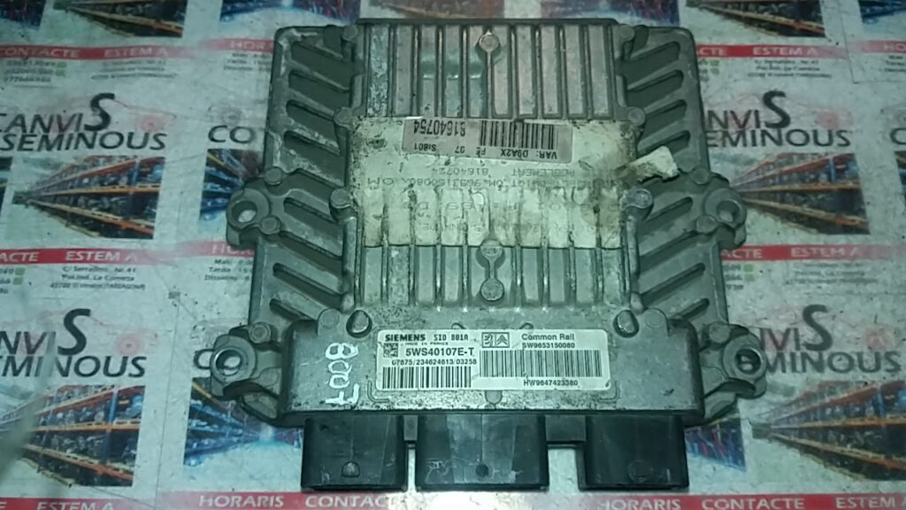 Calculator Motor PEUGEOT 406 5WS40107E-T / 5WS40107E T / 5WS40107ET / SID 801A / SID801A / 9653150080 / 9647423380,