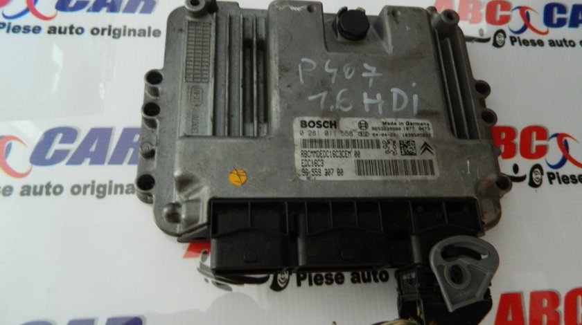 Calculator motor Peugeot 407 1.6 HDI cod: 9655930780 / 0281011558 model 2007