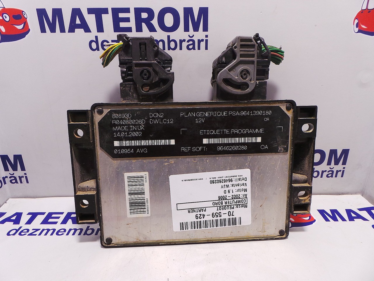 CALCULATOR MOTOR PEUGEOT PARTNER PARTNER 1.9 D - (2002 2008)