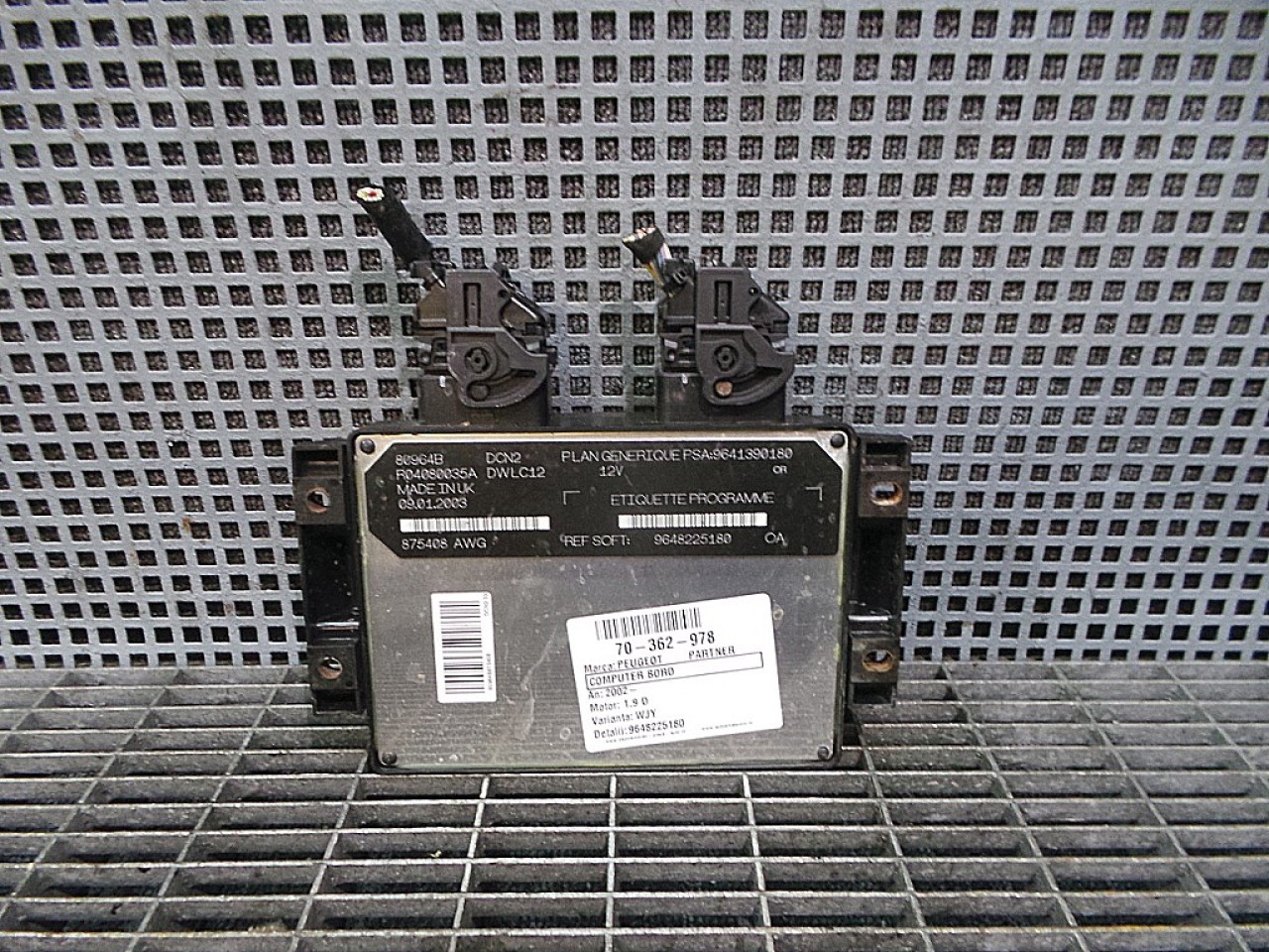 CALCULATOR MOTOR PEUGEOT PARTNER PARTNER 1.9 D - (2002 2008)