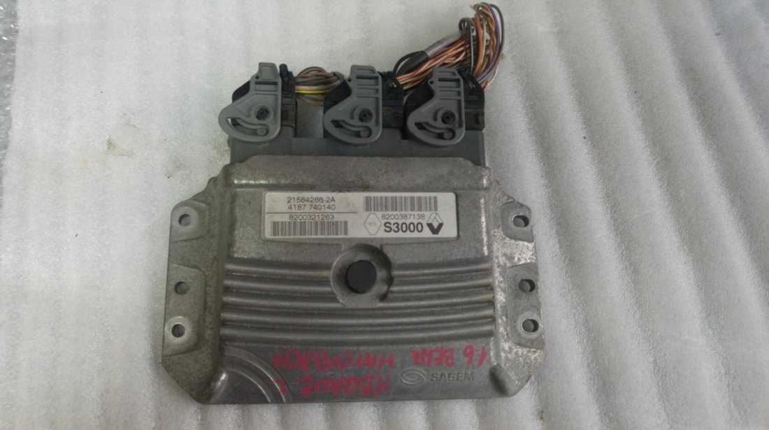 Calculator motor renault megane 2 1.6 b k4mt760 2003 8200321263 21584288-2a