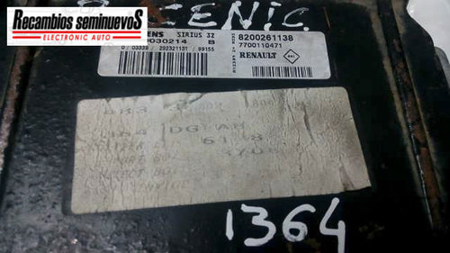 Calculator Motor RENAULT MEGANE S110030214 B / S110030214B, SIRIUS32, 8200261138, 7700110471,