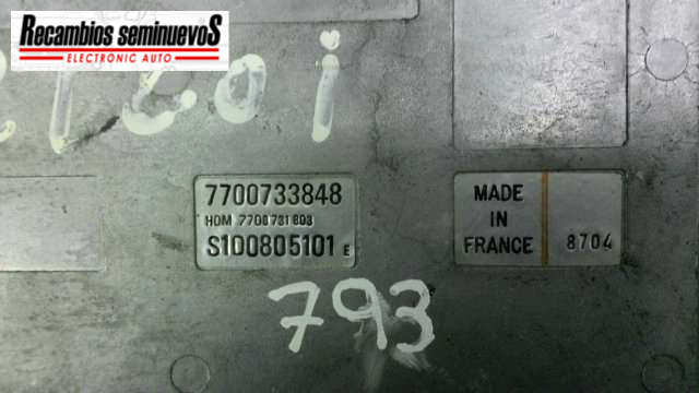 Calculator Motor RENAULT RENAULT -CUALQUIER MODELO- S100805101 E / S100805101E / 7700733848 / 7700731803S100805101 E / S100805101E / 7700733848 / 7700731803