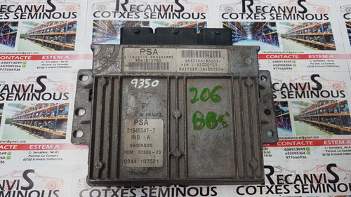 Calculator Motor SAGEM PEUGEOT 205 9641815780 / 9637706180-03 / 9637706180 03 / 963770618003 / HOM S...