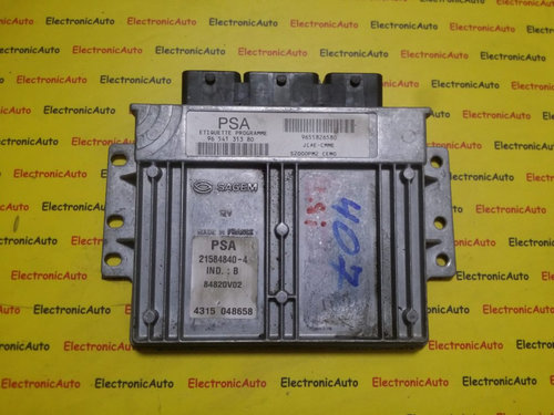 Calculator Motor SAGEM PEUGEOT 407 96 541 313 80 / 9654131380 / 9655826580 / 21584840 4 / 215848404 ...