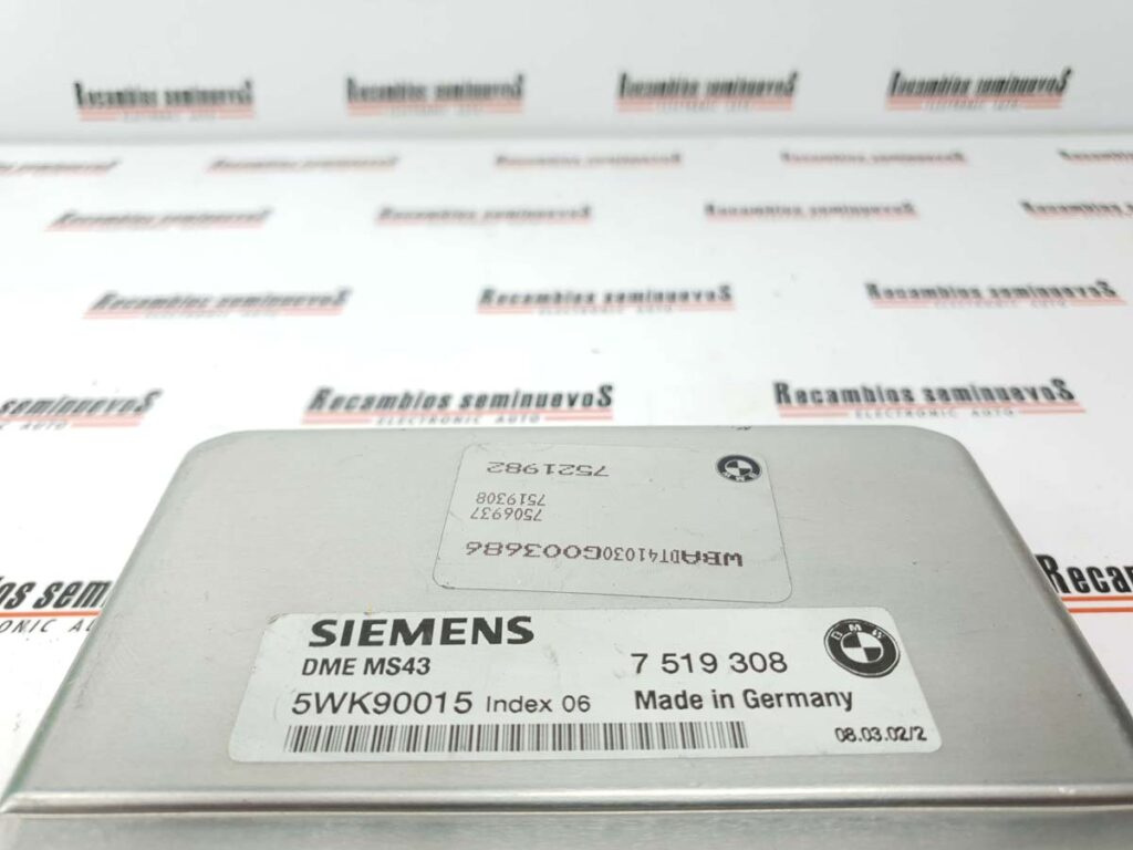Calculator Motor SIEMENS BMW 520 I E39 5WK90015 / 7 519 308 / 7519308 / DME MS43 / DMEMS435WK90015 / 7 519 308 / 7519308 / DME MS43 / DMEMS43