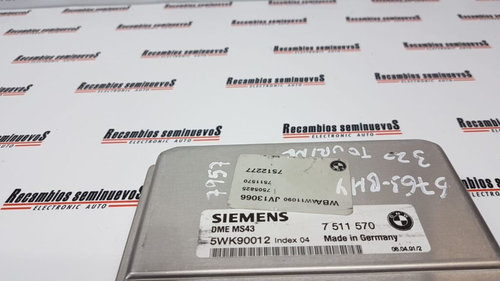 Calculator Motor SIEMENS BMW E46, 7511570, 5WK90012, DME MS43,