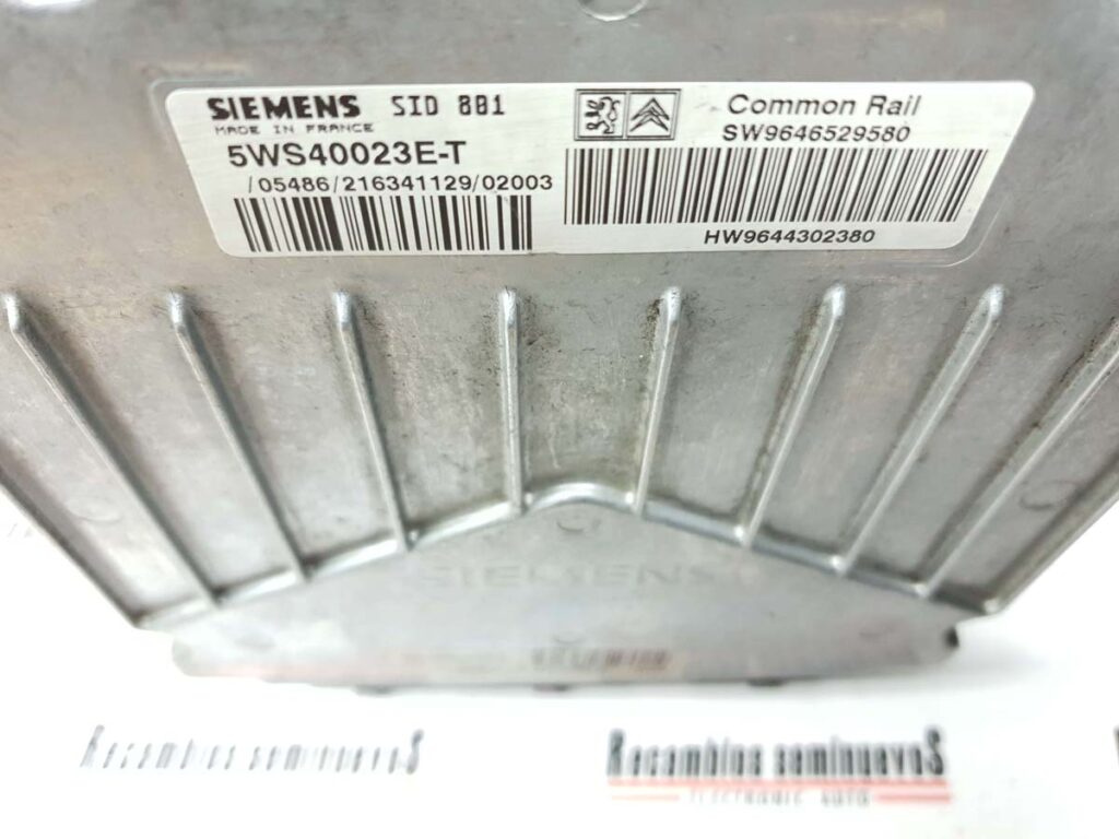 Calculator Motor SIEMENS CITROEN XSARA, 5WS40023ET / SID801 / SW 9646529580 / SW9646529580 / HW 9644302380 / HW96443023805WS40023E-T / 5WS40023E T / 5WS40023ET / SID801 / SW 9646529580 / SW9646529580 / HW 9644302380 / HW9644302380