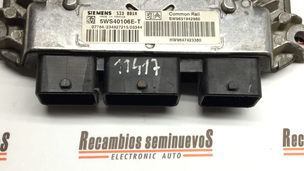 Calculator Motor SIEMENS CITROEN XSARA 5WS40106E-T / 5WS40106E T / 5WS40106ET / SID 801A / SID801A / 9651942980 / 96474233805WS40106E-T / 5WS40106E T / 5WS40106ET / SID 801A / SID801A / 9651942980 / 9647423380
