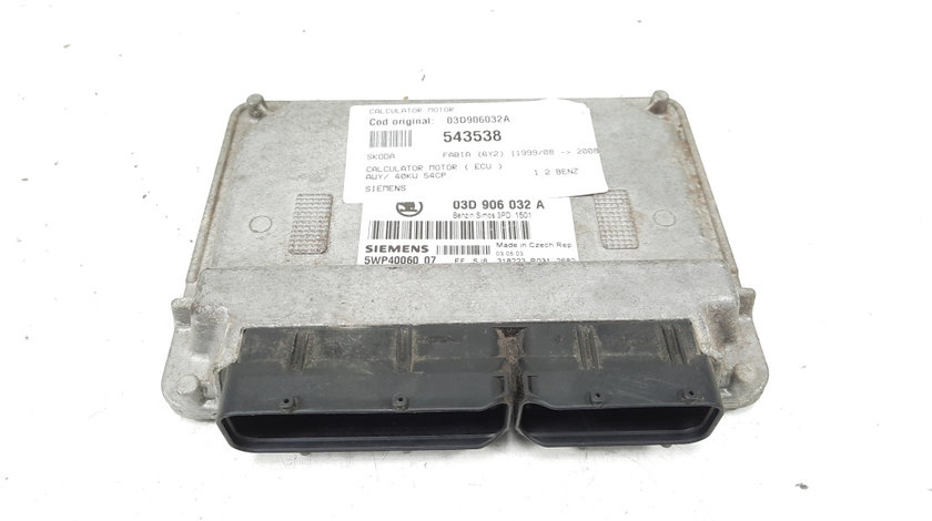 Calculator motor Siemens, cod 03D906032A, Skoda Fabia 1 Praktik, 1.2 benz, AWY (idi:543538)