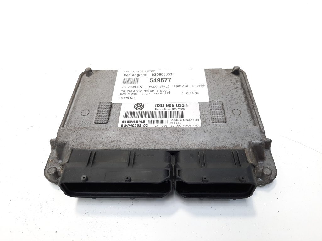 Calculator motor Siemens, cod 03D906033F, Skoda Fabia 1 Combi (6Y5), 1.2 benz, BMD (idi:549677)