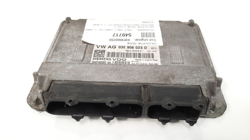 Calculator motor Siemens, cod 03E906023D, Skoda Fabia 1 Combi (6Y5), 1.2 benz, BME (idi:549717)