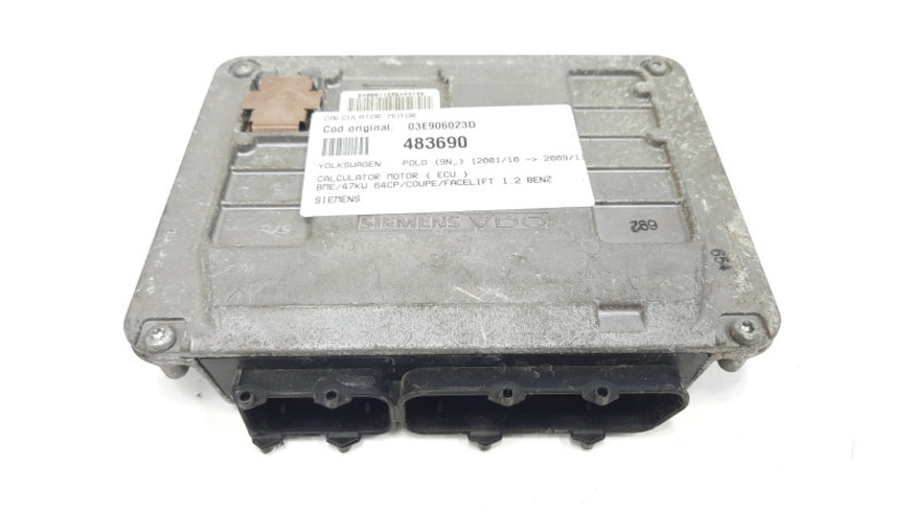 Calculator motor Siemens, cod 03E906023D, Vw Polo (9N) 1.2 B, BME (id:483690)