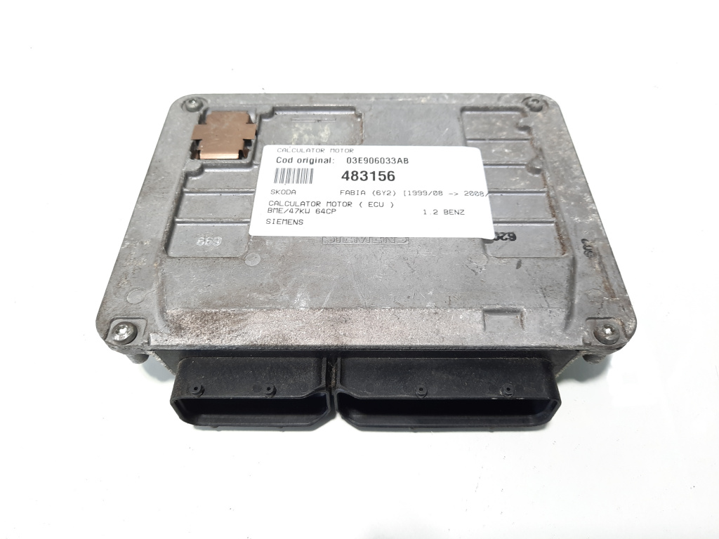 Calculator motor Siemens, cod 03E906033AB, Skoda Fabia 1 (6Y2) 1.2 B, BME (id:483156)