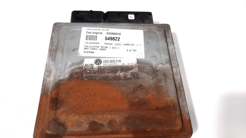 Calculator motor Siemens, cod 03G906018, Vw Passat (3C2) 2.0 TDI, BKP (id:549822)