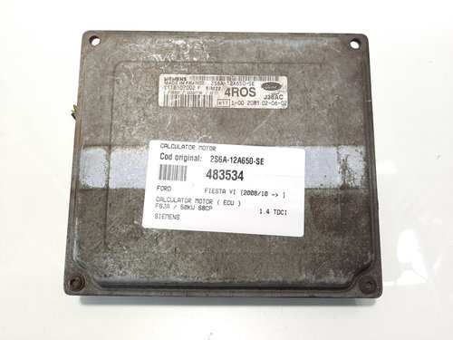 Calculator motor Siemens, cod 2S6A-12A650-SE, Ford Fiesta 6, 1.4 benz, FXJA (id:483534)