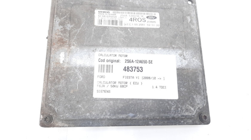 Calculator motor Siemens, cod 2S6A-12A650-SE, Ford, 1.4 benz, FXJA (idi:483753)