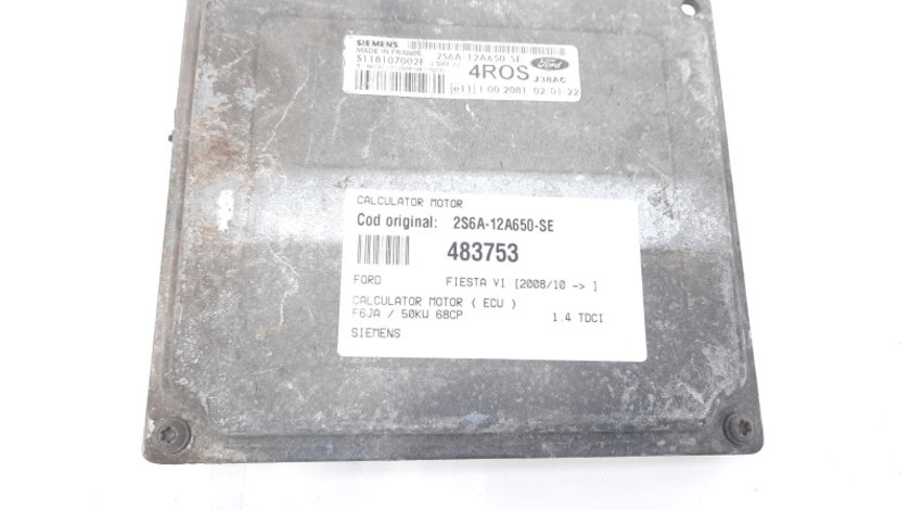 Calculator motor Siemens, cod 2S6A-12A650-SE, Mazda, 1.4 benz, FXJA (idi:483753)