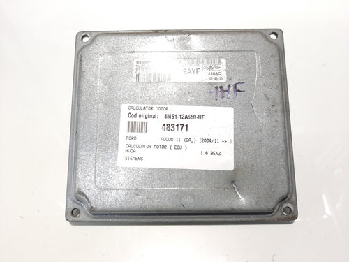 Calculator motor Siemens, cod 4M51-12A650-HF, Ford Focus 2 (DA) 1.6 B, HWDA (id:483171)