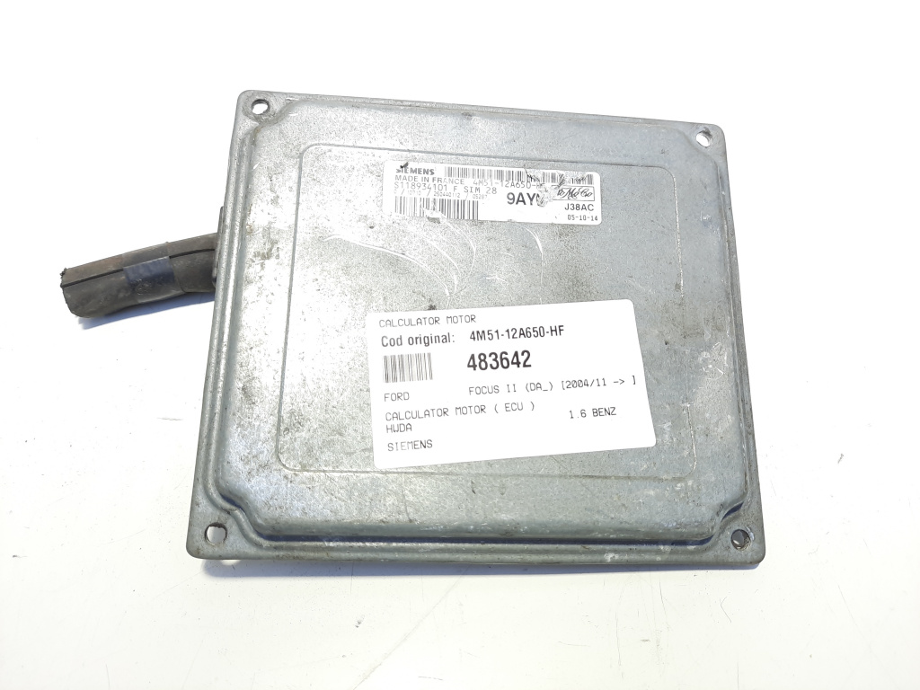 Calculator motor Siemens, cod 4M51-12A650-HF, Ford Focus 2 (DA) 1.6 benz, HWDA (id:483642)
