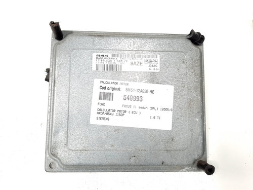 Calculator motor Siemens, cod 5M51-12A650-HE, Ford Focus 2 Combi (DA), 1.6 TI, HXDA (idi:549993)