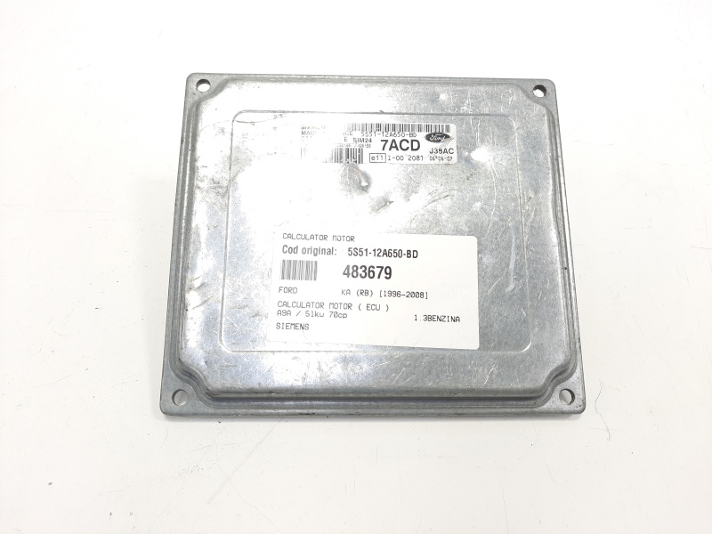 Calculator motor Siemens, cod 5S51-12A650-BD, Ford Ka (RB) 1.3 B, A9A (id:483679)