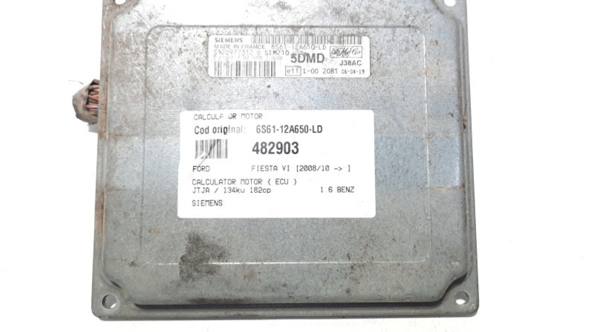 Calculator motor Siemens, cod 6S61-12A650-LD, Ford Fiesta 6, 1.6 B, JTJA (id:482903)