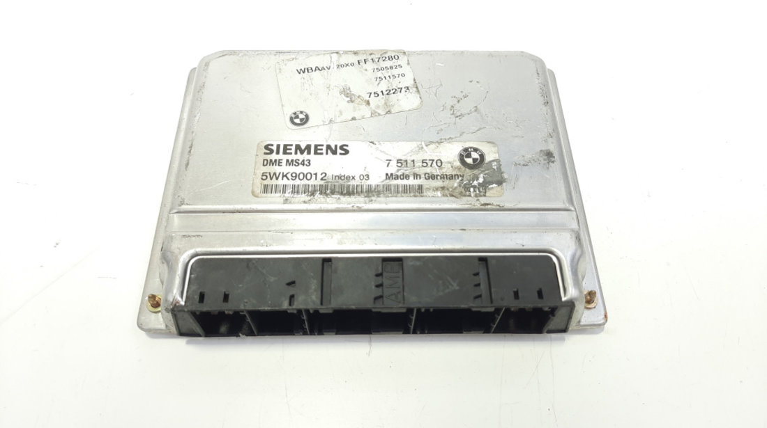Calculator motor Siemens, cod 7511570, 5WK90012, Bmw 3 (E46) 2.2 B, M54B22 (idi:483726)