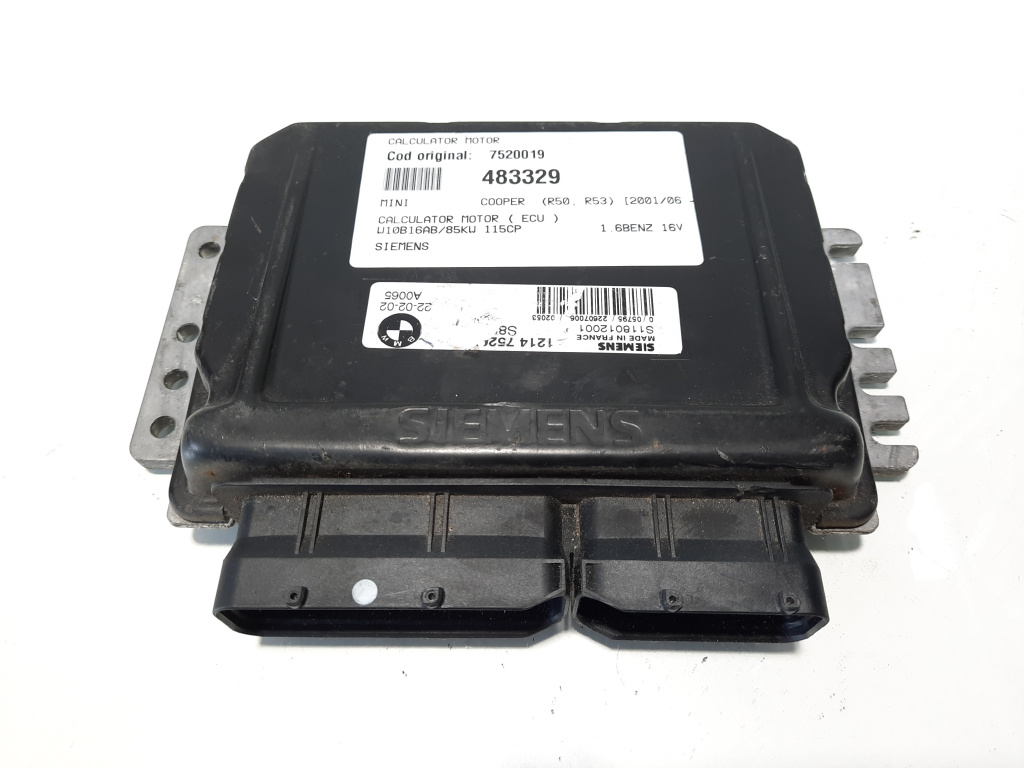 Calculator motor Siemens, cod 7520019, Mini Cooper (R50, R53) 1.6 B, 16V, W10B16AB (id:483329)