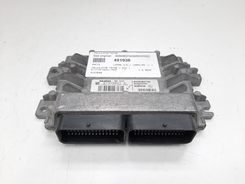 Calculator motor Siemens, cod 8200483732, 8200326380, Dacia Logan (LS), 1.4 benz, K7J710 (id:491938)