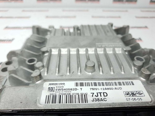 Calculator Motor SIEMENS FORD C-MAX 5WS40582D-T / 5WS40582D T / 5WS40582DT / SID206 / 7M51 12A650 AU...