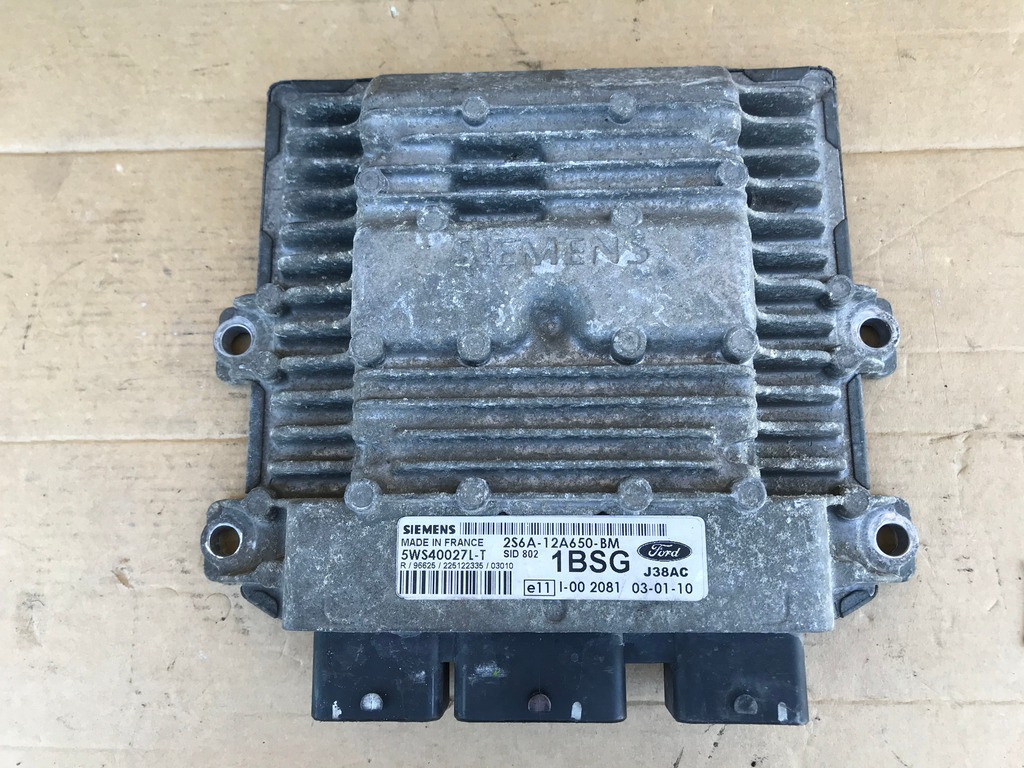 Calculator Motor SIEMENS FORD FIESTA 2S6A 12A650 BM / 2S6A12A650BM / SID 802 / SID802 / 5WS40027L-T / 5WS40027L T / 5WS40027LT / J38AC2S6A 12A650 BM / 2S6A12A650BM / SID 802 / SID802 / 5WS40027L-T / 5WS40027L T / 5WS40027LT / J38AC