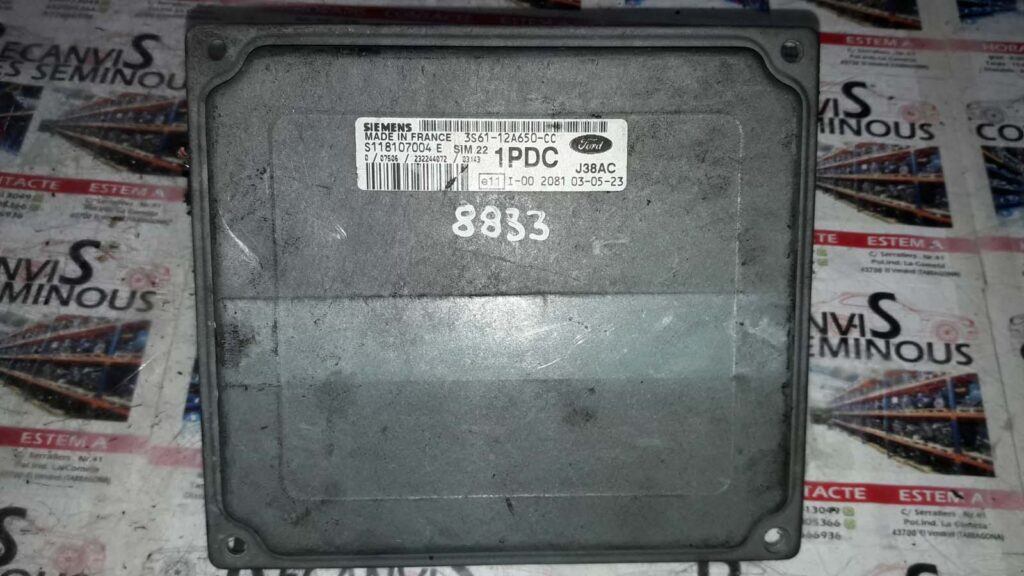 Calculator Motor SIEMENS FORD FIESTA FUSION S118107004 E / S118107004E / 3S61-12A650-CC / 3S61 12A650 CC / 3S6112A650CC / SIM22S118107004 E / S118107004E / 3S61-12A650-CC / 3S61 12A650 CC / 3S6112A650CC / SIM22