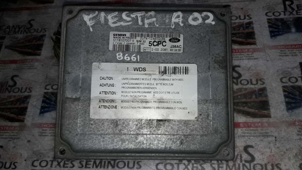 Calculator Motor SIEMENS FORD FIESTA S118107007 D / S118107007D / 2U7A-12A650-TD / 2U7A 12A650 TD / 2U7A12A650TD / SIM 22 / SIM22 / J38ACS118107007 D / S118107007D / 2U7A-12A650-TD / 2U7A 12A650 TD / 2U7A12A650TD / SIM 22 / SIM22 / J38AC