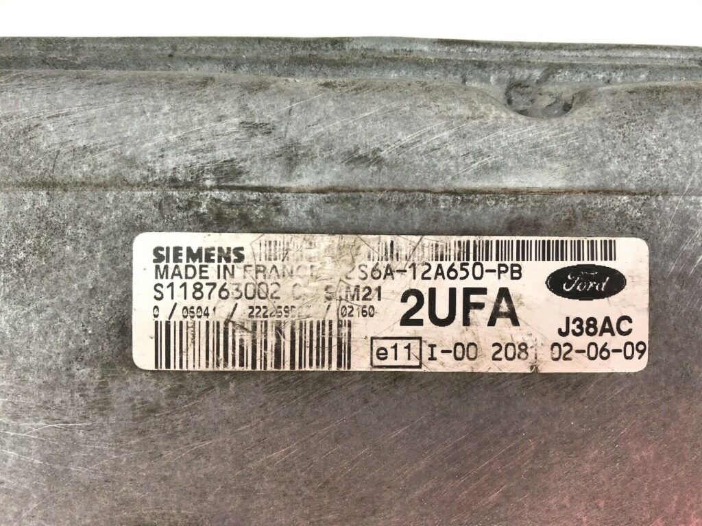 Calculator Motor SIEMENS FORD FIESTA S118763002 C / S118763002C / SIM21 / 2S6A 12A650 PB / 2S6A12A650PBS118763002 C / S118763002C / SIM21 / 2S6A 12A650 PB / 2S6A12A650PB