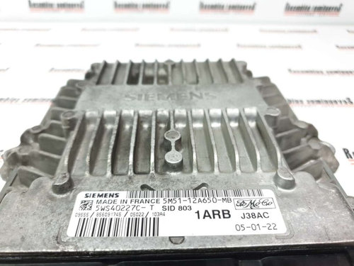 Calculator Motor SIEMENS FORD FOCUS 5M51-12A650-MB / 5M51 12A650 MB / 5M5112A650MB / 5WS40227C-T / 5...