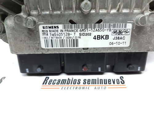 Calculator Motor SIEMENS FORD FOCUS 6M51-12A650-YB / 6M51 12A650 YB / 6M5112A650YB / 5WS40512B-T / 5...