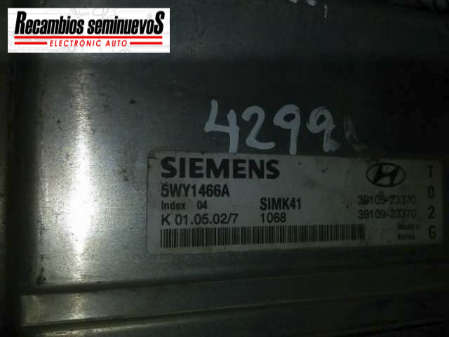 Calculator Motor SIEMENS HYUNDAI COUPE 5WY1466A / SIMK41 / 39105-23370 / 39105 23370 / 3910523370 / 39109-23370 / 39109 23370 / 39109233705WY1466A / SIMK41 / 39105-23370 / 39105 23370 / 3910523370 / 39109-23370 / 39109 23370 / 3910923370