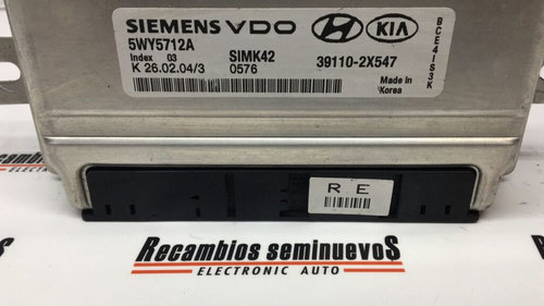 Calculator Motor SIEMENS KIA RIO 39110-2X547 / 39110 2X547 / 391102X547 / 5WY5712A / SIMK4239110-2X5...