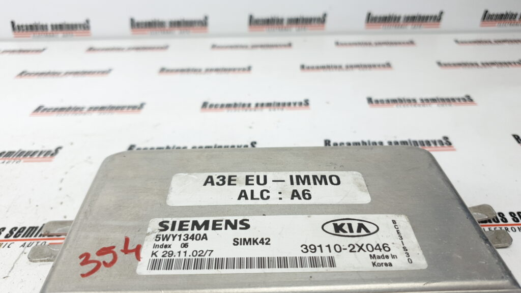 Calculator Motor SIEMENS KIA RIO 5WY1340A / 39110-2X046 / 39110 2X046 / 391102X046 / SIMK425WY1340A / 39110-2X046 / 39110 2X046 / 391102X046 / SIMK42