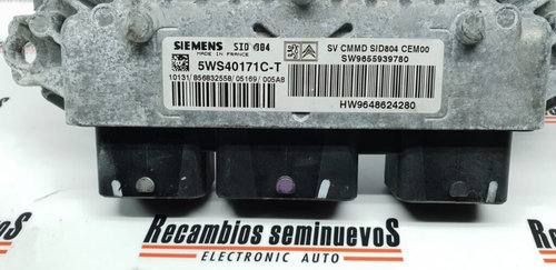 Calculator Motor SIEMENS PEUGEOT 1007 5WS40171C-T / 5WS40171C T / 5WS40171CT / SID 804 / SID804 / 96...