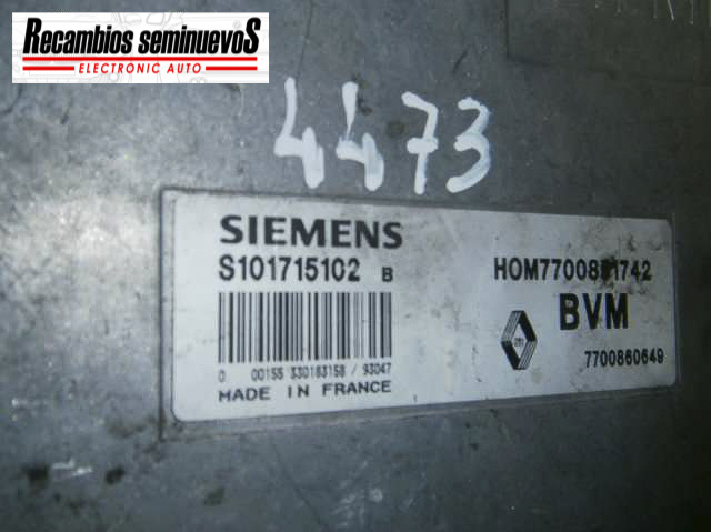 Calculator Motor SIEMENS RENAULT 19 S101715102 B / S101715102B / HOM 7700851742 / HOM7700851742 / 7700860649S101715102 B / S101715102B / HOM 7700851742 / HOM7700851742 / 7700860649