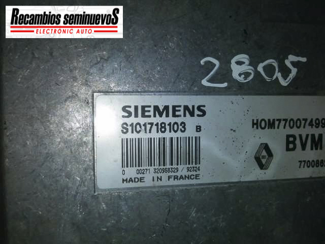 Calculator Motor SIEMENS RENAULT CLIO 2 7700862148 / HOM 7700749946 / HOM7700749946 / S101718103 B / S101718103B7700862148 / HOM 7700749946 / HOM7700749946 / S101718103 B / S101718103B