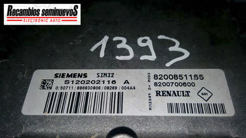 Calculator Motor SIEMENS RENAULT CLIO S120202116 A / S120202116A / SIM 32 / SIM32 / 8200851165 / 820...
