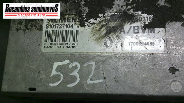 Calculator Motor SIEMENS RENAULT LAGUNA HOM 7700860316 / HOM7700860316 / 7700864485 / S101727104 B / S101727104BHOM 7700860316 / HOM7700860316 / 7700864485 / S101727104 B / S101727104B