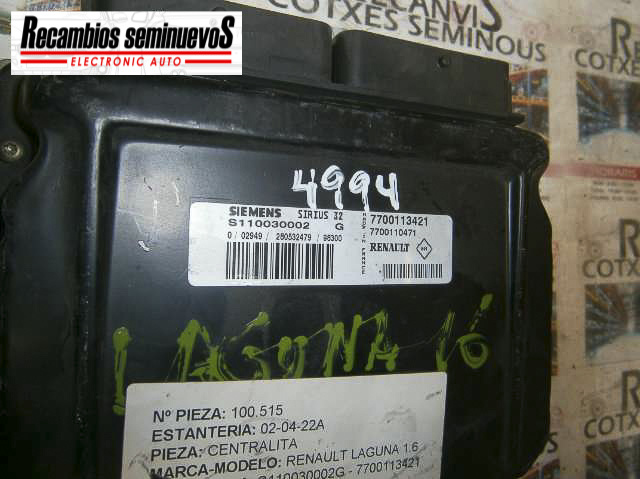 Calculator Motor SIEMENS RENAULT MEGANE S110030002 G / S110030002G / SIRIUS 32 / SIRIUS32 / 7700113421 / 7700110471S110030002 G / S110030002G / SIRIUS 32 / SIRIUS32 / 7700113421 / 7700110471