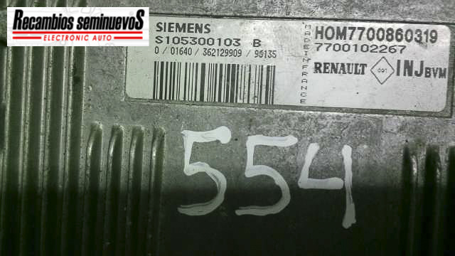 Calculator Motor SIEMENS RENAULT MEGANE S105300103 B / S105300103B / HOM 7700860319 / HOM7700860319 / 7700102267S105300103 B / S105300103B / HOM 7700860319 / HOM7700860319 / 7700102267