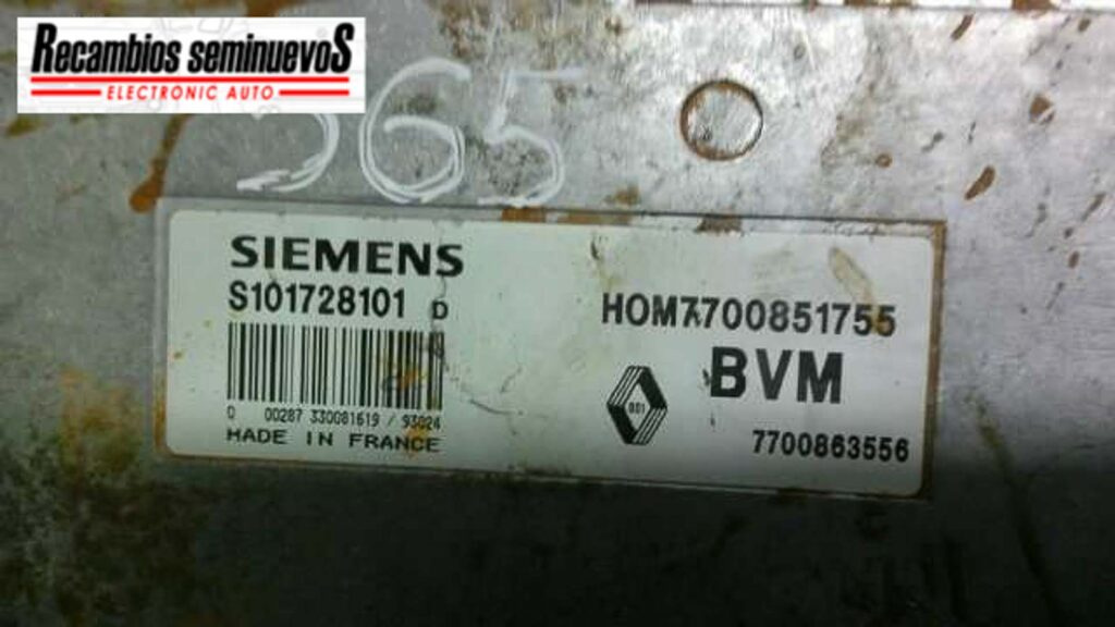 Calculator Motor SIEMENS RENAULT RENAULT -CUALQUIER MODELO- 7700863556 / HOM 7700851755 / HOM7700851755 / S101728101 D / S101728101D7700863556 / HOM 7700851755 / HOM7700851755 / S101728101 D / S101728101D