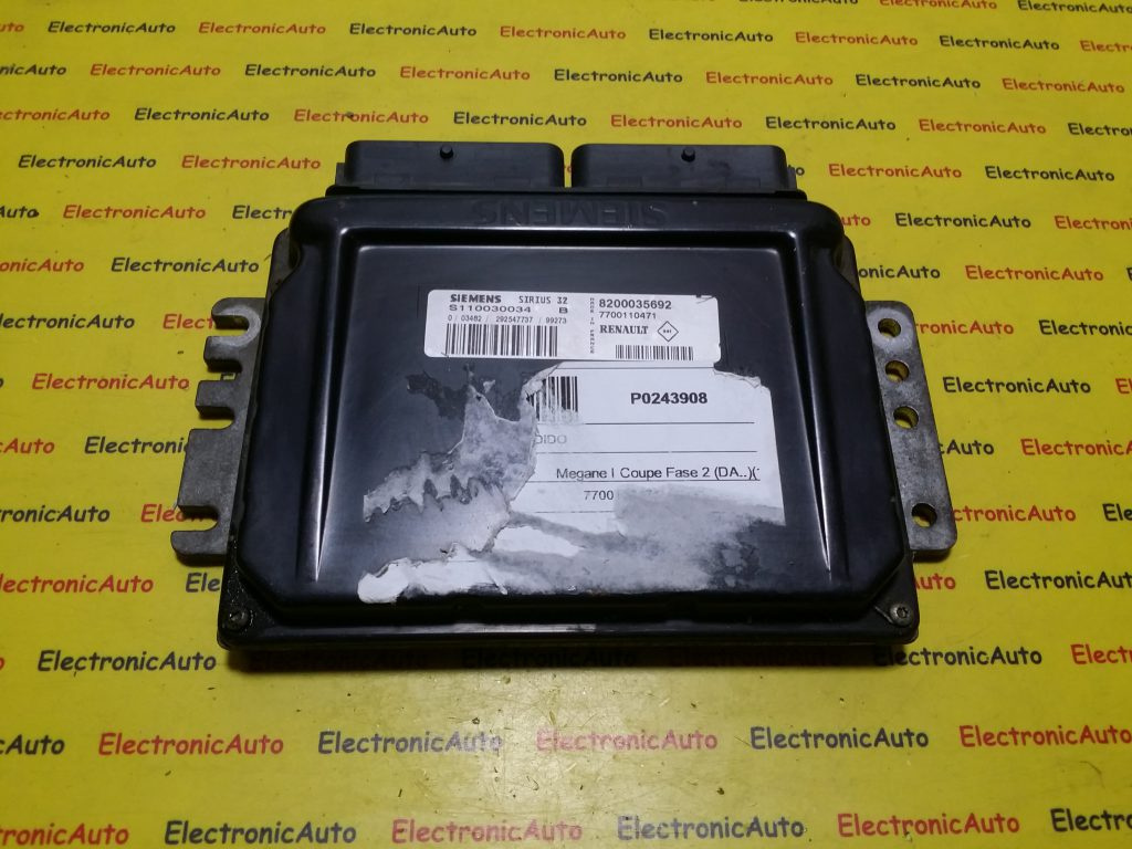 Calculator Motor SIEMENS RENAULT SCENIC S110030034 B / S110030034B / SIRIUS 32 / SIRIUS32 / 8200035692 / 7700110471S110030034 B / S110030034B / SIRIUS 32 / SIRIUS32 / 8200035692 / 7700110471