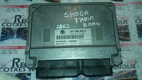 Calculator Motor SIEMENS SKODA FABIA 047 906 033 A / 047906033A / 5WP44193 07 / 5WP4419307 / SIMOD 3...